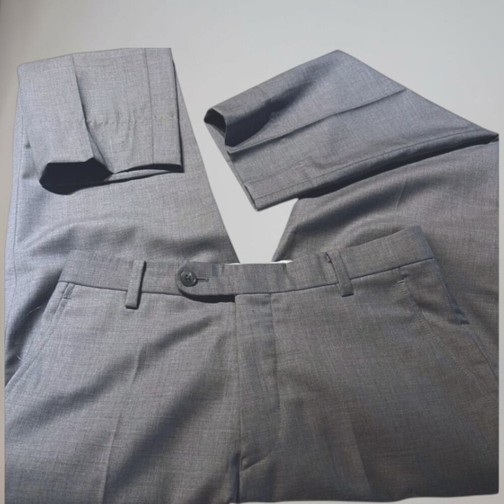 Joseph Abboud 36S 28x28 Dove Blue - Gray Fine Twill 2-Piece Suit Modern - Picture 9 of 16